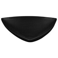 Tablecraft CW11006BKGS 11" Black with Green Speckle Cast Aluminum Triangle Display Bowl