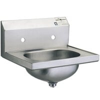 Eagle Group HSA-10-8 Hand Sink with 8" Center Holes and Basket Drain