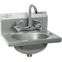 Eagle Group HSA-10-8F-MG MicroGard Hand Sink with 8" Center Holes and Basket Drain