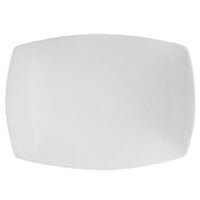 CAC COP-RT51 14 1/2" x 9 3/4" Coupe Bright White Rectangular Porcelain Platter - 12/Case