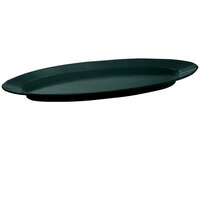 Tablecraft CW2200BKGS Black with Green Speckle 23" x 8" Cast Aluminum King Fish Platter
