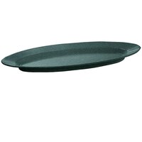 Tablecraft CW2200HGNS Hunter Green with White Speckle 23" x 8" Cast Aluminum King Fish Platter