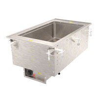 Vollrath 3646661 Modular Drop In One Compartment Hot Food Well with Infinite Controls, Manifold Drain, and Auto-Fill - 120V, 1000W
