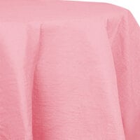 Creative Converting 923274 82" Classic Pink OctyRound Tissue / Poly Table Cover - 12/Case