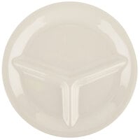 GET CP-10-DI Diamond Ivory 10 1/4" Three Compartment Plate - 12/Case