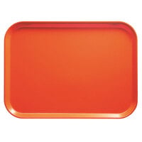 Cambro 1014222 10 5/8" x 13 3/4" Rectangular Orange Pizzazz Customizable Fiberglass Camtray - 12/Case
