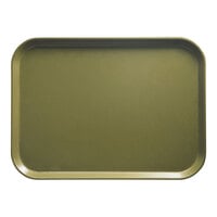 Cambro 1014428 10 5/8" x 13 3/4" Rectangular Olive Green Customizable Fiberglass Camtray - 12/Case