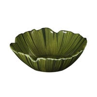Elite Global Solutions DB712PL Tropicana Design Green 26 oz. Palm Leaf Melamine Bowl - 6/Case