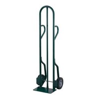 Harper 600 lb. Dual Loop Handle Tall Steel Hand Truck with 10" x 2" Solid Rubber Wheels CTD86