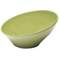 Elite Global Solutions M115 Pappasan Weeping Willow Green 2 Qt. Slanted Melamine Bowl