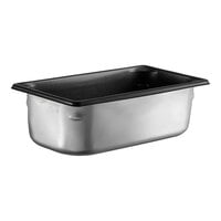 Vollrath 70342 Super Pan V® 1/3 Size 4" Deep Anti-Jam Stainless Steel SteelCoat x3 Non-Stick Steam Table / Hotel Pan - 22 Gauge
