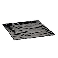 Elite Global Solutions M14141 Crinkled Paper Black 14 7/8" Square Melamine Tray