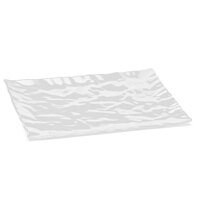Elite Global Solutions M1471 Crinkled Paper Display White 14 7/8" x 7 5/8" Rectangular Melamine Tray