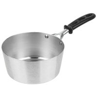 Vollrath 78421 2 Qt. Stainless Steel Tapered Sauce Pan with TriVent Black Silicone Handle