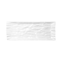 Elite Global Solutions M513 Crinkled Paper Display White 13 1/8" x 5" Rectangular Melamine Tray