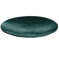 Tablecraft CW11009HGNS 20" x 3 1/2" Hunter Green with White Speckle Cast Aluminum Round Flared Platter