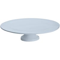 Tablecraft CW17005GY 14" x 4" Gray Cast Aluminum Round Platter with Cake Stand