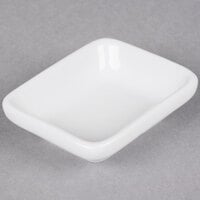 Tuxton BPZ-033B 2 oz. Porcelain White Rectangular China Sauce Dish - 48/Case