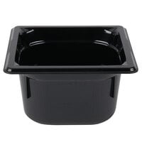 Vollrath 8064420 Super Pan® 1/6 Size Black Polycarbonate Food Pan - 4" Deep