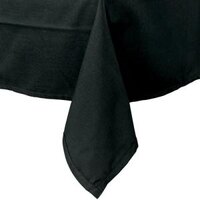 Intedge 45" x 120" Rectangular Black Hemmed 65/35 Poly/Cotton Blend Cloth Table Cover
