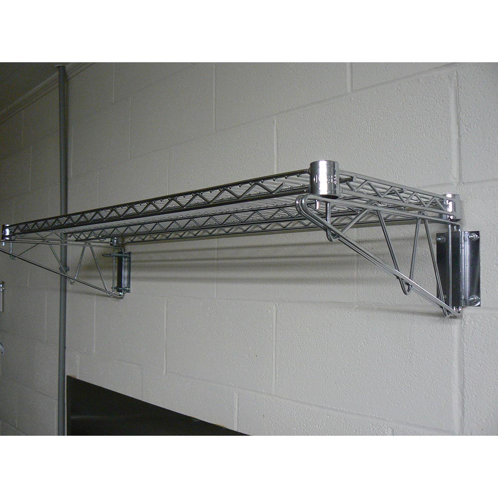 Regency 14" Deep Wall Mounting Bracket Set for Chrome Wire Shelving