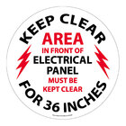 Electrical Panel Keep Clear, Red and Black