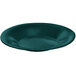 A Tablecraft hunter green and white speckled platter with a wide rim.