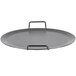 An American Metalcraft round wrought iron griddle with handles.