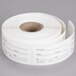 A roll of National Checking Company dissolvable product labels.