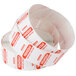 A roll of National Checking Company Wednesday food labeling stickers with red and white text.
