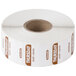 A roll of white paper with brown and white National Checking Company Thursday labels.