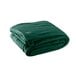 A folded jade green Oxford fleece blanket on a white background.