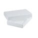 A white styrofoam box with a white lid.