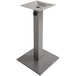 A silver metal BFM Seating Margate table base with a square hole.