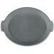 A Tablecraft granite cast aluminum oval casserole dish with a handle on it.