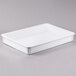 An American Metalcraft white rectangular ABS plastic dough box with a white lid.