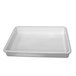 An American Metalcraft white rectangular plastic dough box with a lid.