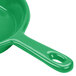 A Tablecraft green cast aluminum fry pan with handle.