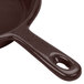 A Tablecraft Midnight Speckle cast aluminum fry pan with a handle.