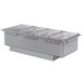 A Hatco rectangular stainless steel drop-in hot food well on a counter.