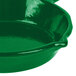 A Tablecraft green cast aluminum fry pan with a handle.