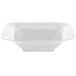 A Tablecraft white square bowl with a square rim on a white background.