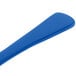 A cobalt blue Tablecraft long ladle with a white background.