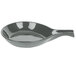 A Tablecraft gray cast aluminum skillet with an open handle.
