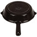 A Tablecraft black cast aluminum fry pan with a handle.