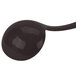 A Tablecraft Midnight Speckle long ladle with a black handle and a black spoon.