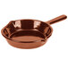 A brown Tablecraft copper cast aluminum fry pan with a handle.