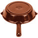 A brown Tablecraft copper cast aluminum fry pan with a handle.