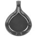 A black cast aluminum skillet with an open handle.