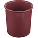 A maroon speckled container with a white background.